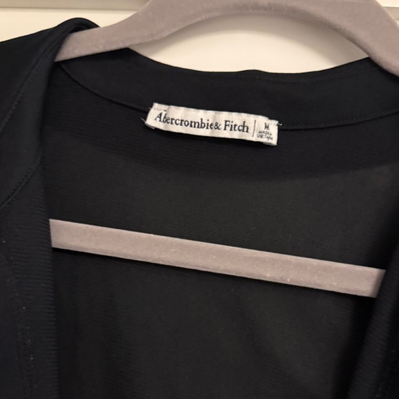 Medium Abercrombie Black Semi Sheer Button Down - Picture 2 of 3